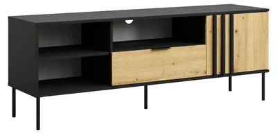Obrázok produktu pre TV skrinka raumhirsch, farba: čierna, materiál: orech Artisan, rozmer: 160 x 58 x 40 cm