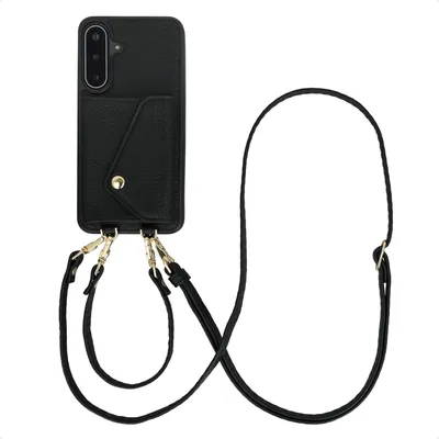 Image de Selencia Sera Étui pour téléphone avec cordon et porte-cartes pour Samsung Galaxy A17 (5G) / (4G) - Noir