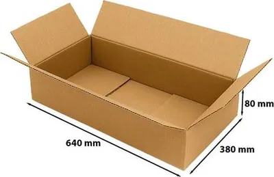 Zdjęcie produktu dla Karton Klapowy Pudełko Kartonowe Kartonik 640x380x80mm Paczkomat Gabaryt A 5-warstwowy EB580