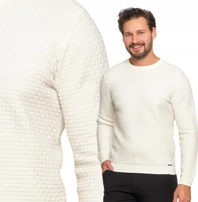 Immagine prodotto di Maglioni da uomo - maglione elegante taglia 3XL - maglione classico bianco - maglione alla moda