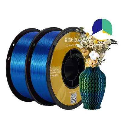 Zdjęcie produktu dla Filament Silk PLA, trójkolorowy, pakowany próżniowo, D-2KG
