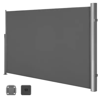 Obrázek produktu pro Výsuvná boční markýza jako ochrana proti pohledu | Antracitová barva | 350 x 180 cm