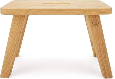 Produktbild von Fußschemel Emil ®, Naturprodukt 100%, handgefertigter Hochwertiger Hocker aus massiver Eiche - Eichenholz (Eiche Honigoptik)