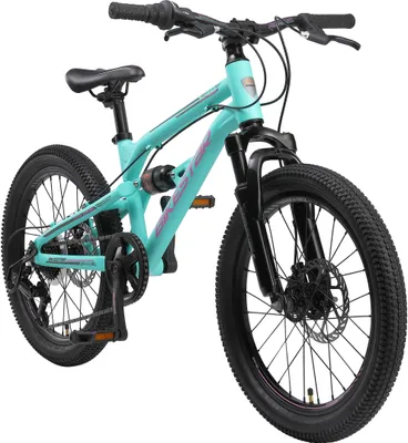 Produktbild von BIKESTAR Alu Kinder Jugend Mountainbike Vollgefedert, 7 Gang Shimano, 20 Zoll ab 6 - 7 Jahre | Fully MTB Scheibenbremse | Türkis