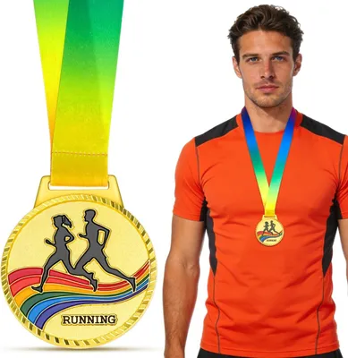 Imagen del producto de Medalla de metal, personalizable, 7 cm, premio deportivo para maratón