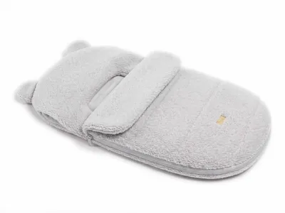 Produktbild von Buggy Fußsack Grau für die Übergangszeit, Universal Frühlingsfußsack Herbstfußsack, Kuscheliger Kinderwagen Schlafsack Baby, 90 cm