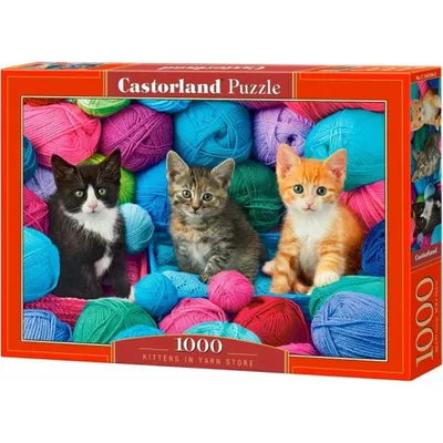 Zdjęcie produktu dla Puzzle 1000 elementów „Kocięta w sklepie z włóczką” Castorland 104796