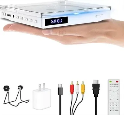 Immagine prodotto di Lettore DVD con HDMI - Lettore DVD esterno 1080p - Lettore Blu-ray - Portatile - Bianco