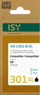 Produktbild von ISY HP Nr. 301XL (CH563EE) black