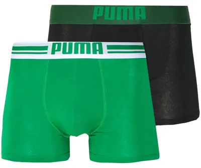 Produktbild von Puma Placed Logo Boxer 2 Pack Green S