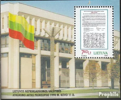Produktbild von Briefmarken Litauen 2000 Mi Block18 (kompl.Ausg.) postfrisch Unabhängigkeit