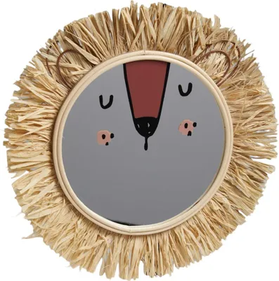 Zdjęcie produktu dla Lustro do pokoju dziecka THE KING OF THE JUNGLE, Ø 40 cm
