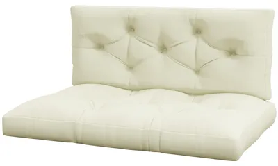 Immagine prodotto di Set di cuscini per panchina da giardino - Cuscini per seduta e schienale | Colore: Bianco | Dimensioni: 80x120x12 cm