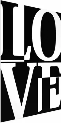 Produktbild von Posterpapier Poster - Black-and-White Love 40x60 cm Text m-A-0861-ao-a