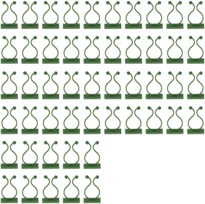 Image de Attaches pour plantes grimpantes, adhésifs, 50 pièces, couleur verte