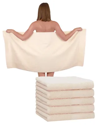 Produktbild von Betz 6 Stück Duschtücher 70 x 140 cm PREMIUM 100% Baumwolle Liegetuch Strandtuch   Farbe:: beige