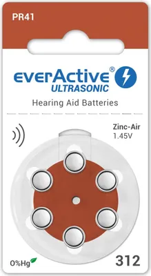 Zdjęcie produktu dla 6 x baterie do aparatów słuchowych everActive ULTRASONIC 312