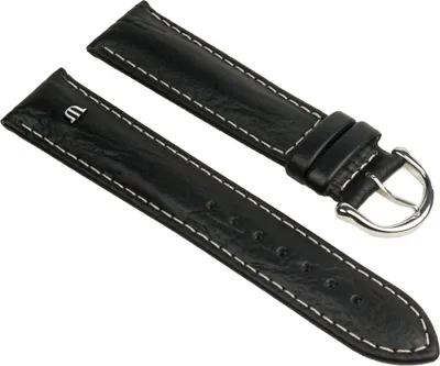 Produktbild von Maurice Lacroix Büffelkalb-Chrono Uhrenarmband Kalbsleder Band 25620S, Farbe:schwarz