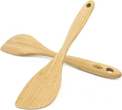 Produktbild von Famanu Küchenutensilien Set 2 Premium Bambusspatel - Ergonomisch, umweltfreundlich