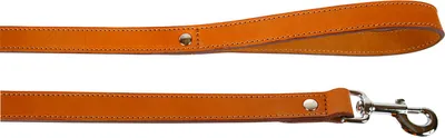 Produktbild von Hundeleine aus Doppelleder, 100 cm lang, 16 mm breit, mit robustem Metallkarabiner