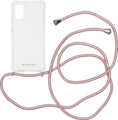 Zdjęcie produktu dla imoshion Przezroczysta obudowa tylna z sznurkiem do Samsunga Galaxy A41 – różowe złoto
