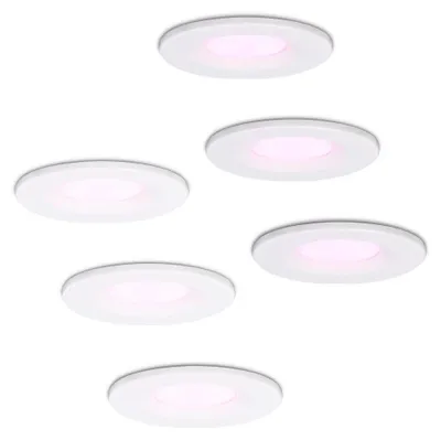 Produktbild von hoftronicsmart LED Einbaustrahler 6W 450lm RGBWW IP65 Weiß 6er Set