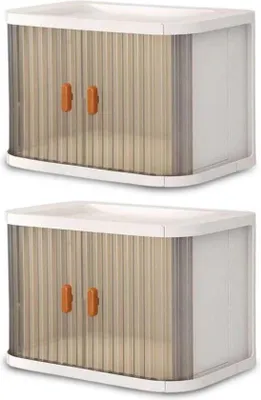 Image de Boîte de rangement empilable avec couvercle et boîte pliante pour un rangement bien organisé