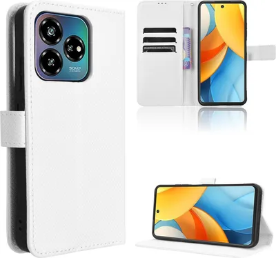 Immagine prodotto di Per ZTE Blade V60 Vita / Axon 60 Lite Diamond Textured Art Custodia per cellulare in pelle bianca