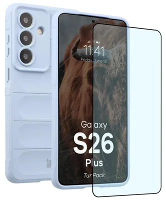 Produktbild von Robuste Handyhülle + gehärtetem Glas für Galaxy S26 Plus, Bizon Tur Pack, Hellblau