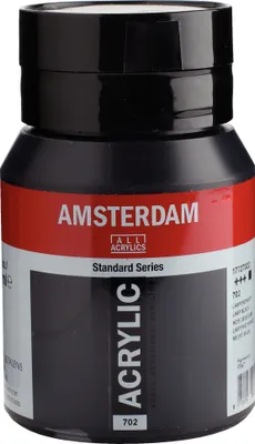 Produktbild von Amsterdam Standard Series Acrylfarbe Flasche 500 ml Lampenschwarz 702