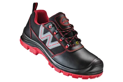 Produktbild von WICA Halbschuh BELLUNO Schwarz/rot, S3 SR ESD Gr. 39