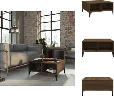 Produktbild von vidaXL Couchtisch Braun Eichen-Optik 60x60x30 cm Holzwerkstoff -  Couchtische