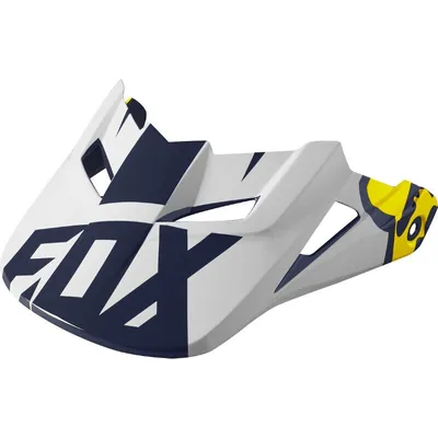 Image de Casque Fox Mx16 V1 avec visière Race Se [Blanc/Jaune]