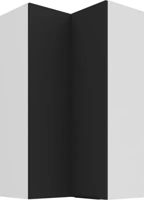 Obrázok produktu pre Vysoká horná rohová skrinka LUNARA 2 - 60x60 cm, čierna / biela