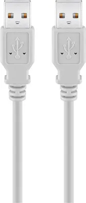 Obrázok produktu pre goobay USB 2.0 Hi-Speed Kabel A Stecker auf A Stecker grau 3 m