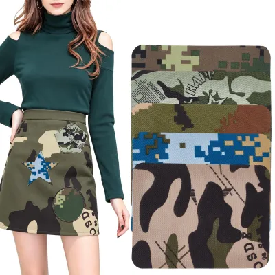 Camouflage-Patches zum Aufbügeln, 15 Stück, 9,5 x 12,5 cm, 5 Muster