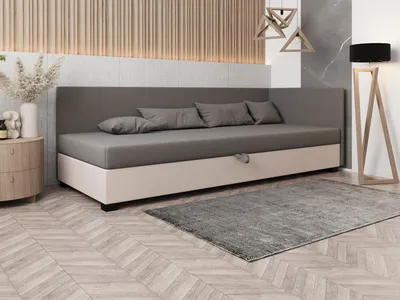 Obrázok produktu pre Čalúnená posteľ 80x195 HEIDI PLUS 1 - svetlo šedá / ecru