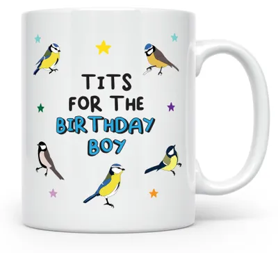 Vogelmotiv-Tasse aus Keramik, 325 ml, Weiß, lustiges Geschenk