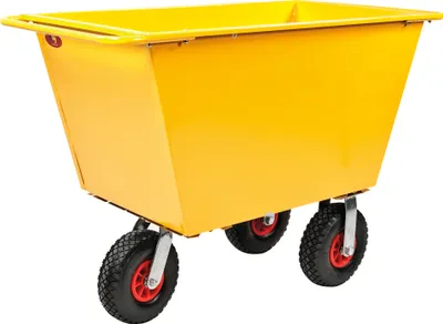 Produktbild von Kongamek Abfallwagen 1220x580x820mm Luftbereifung mit 3 Rädern und 200l Volumen