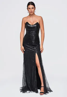 Produktbild von LARICA Kleid Maxi Glamour Festlich LA-OM-DLR449 black M