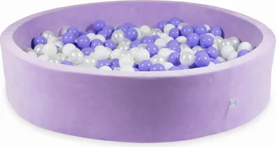 Produktbild von Trockenbecken 130x30 Velvet Soft Purple mit 600 Bällen: Weiß, Perlmutt, Heidekraut
