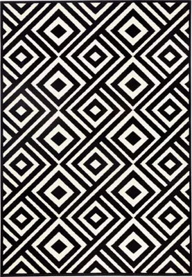 Produktbild von Hanse Home Capri Kurzflor Teppich Art Schwarz Creme