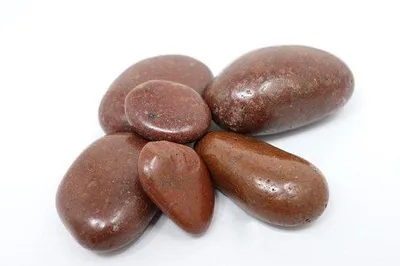 Produktbild von Dekosteine polierte Kieselsteine für Garten - Rote, glatte Oberfläche, 160 kg