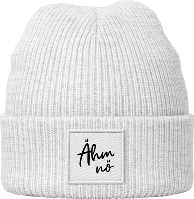 Produktbild von Kinder Beanie Jungen Patch Spruch Lustig Ähm Nö Aufdruck Print Strickmütze Winter Accessoires MoonWorks®