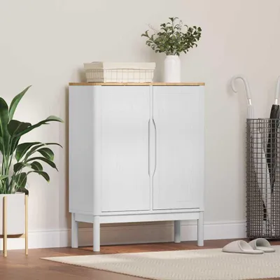 Zdjęcie produktu dla vidaXL Kredens biały 70 x 30 x 70,5 cm lite drewno sosnowe
