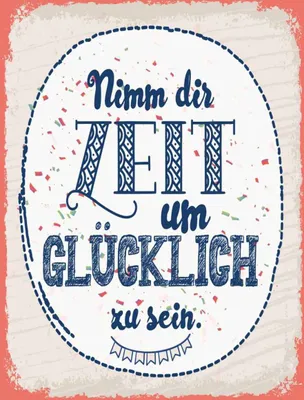 Produktbild von vianmo Holzschild 40x30 cm Nimm dir Zeit um Glücklich zu sein Spruch Zitat