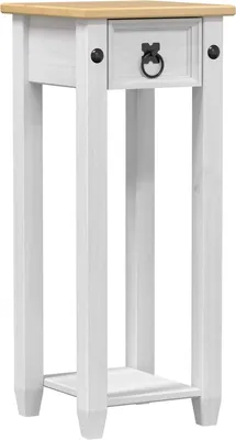 Image de vidaXL Support pour plantes blanc 30 x 30 x 73 cm Bois de pin massif