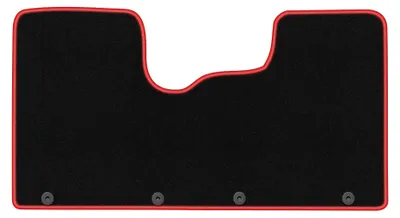 Zdjęcie produktu dla Dywaniki samochodowe welurowe CARLUX-RED do: Opel Vivaro II (2014-2019, dostawczy) czarne z czerwonym obszyciem, z mocowaniami