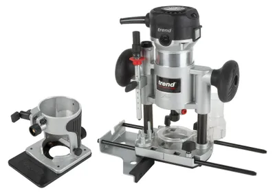 Produktbild von Trend T1 Doppelbasis-Oberfräse, 8mm Spannzange, 710W, 230V, Kompaktes Präzisions