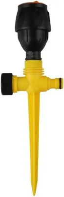 Imagen del producto de 4 aspersores para césped con estaca para clavarlos en el suelo, ajustables a 360 grados, con riego automático, para jardín